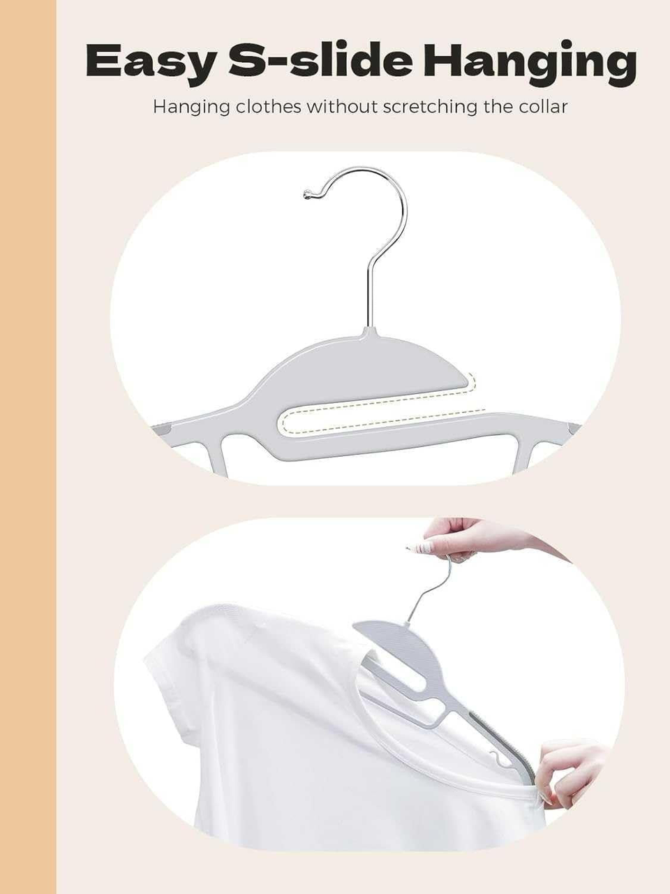 Belofay 80 Pack White Plastic Coat Hangers Non Slip Heavy Duty Adult Clothes
