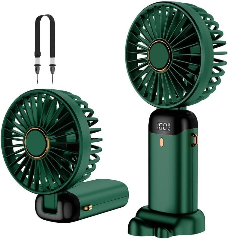 Handheld Mini Fan Strong Wind USB Rechargeable Fan 180° Adjustable Head