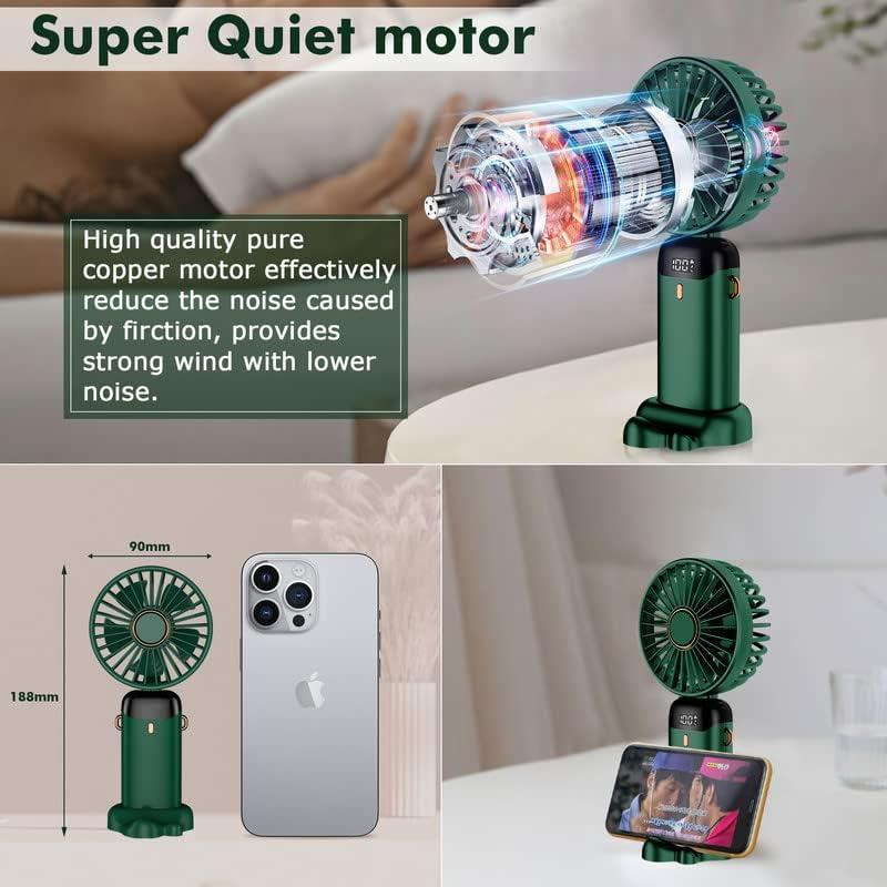 Handheld Mini Fan Strong Wind USB Rechargeable Fan 180° Adjustable Head