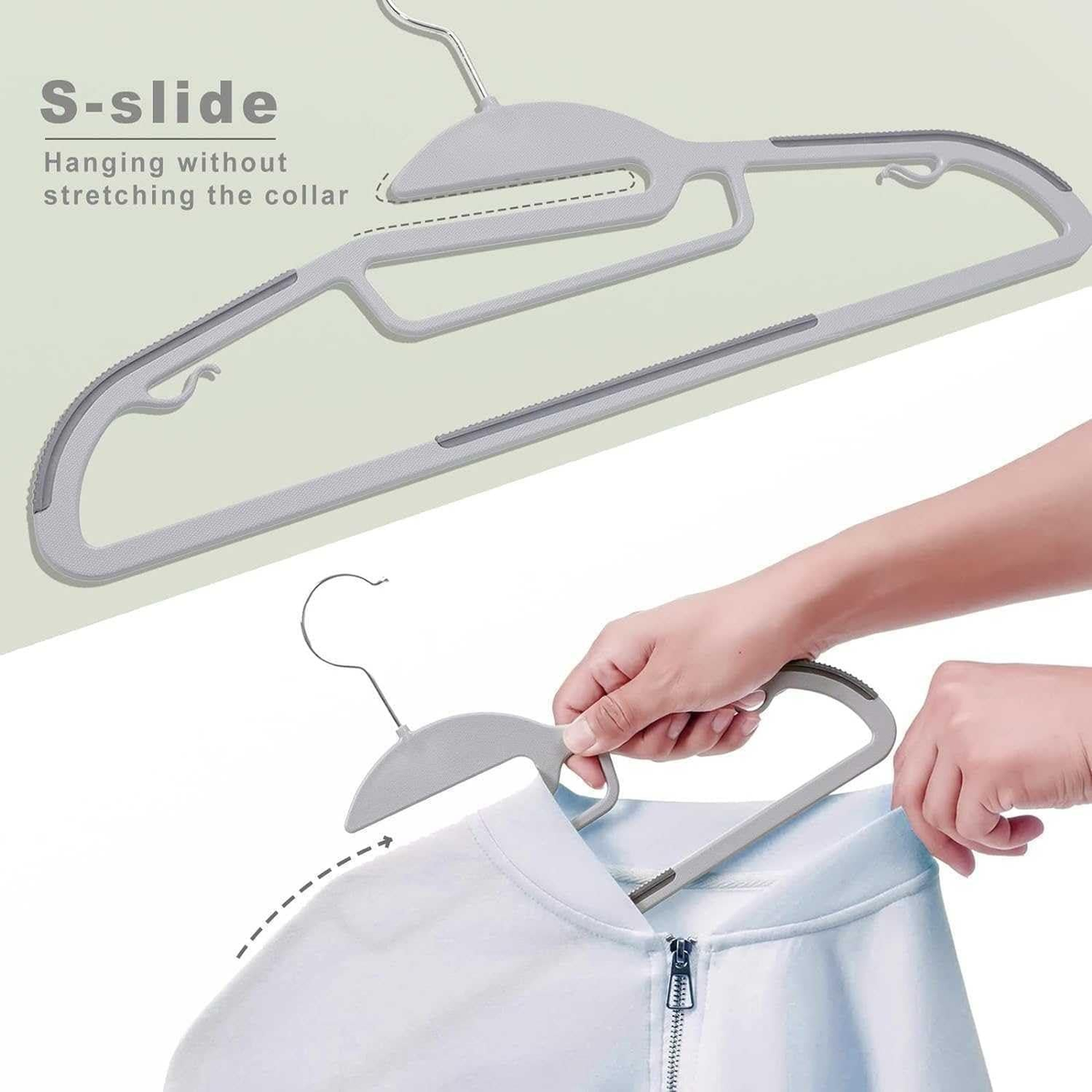 Belofay 80 Pack White Plastic Coat Hangers Non Slip Heavy Duty Adult Clothes