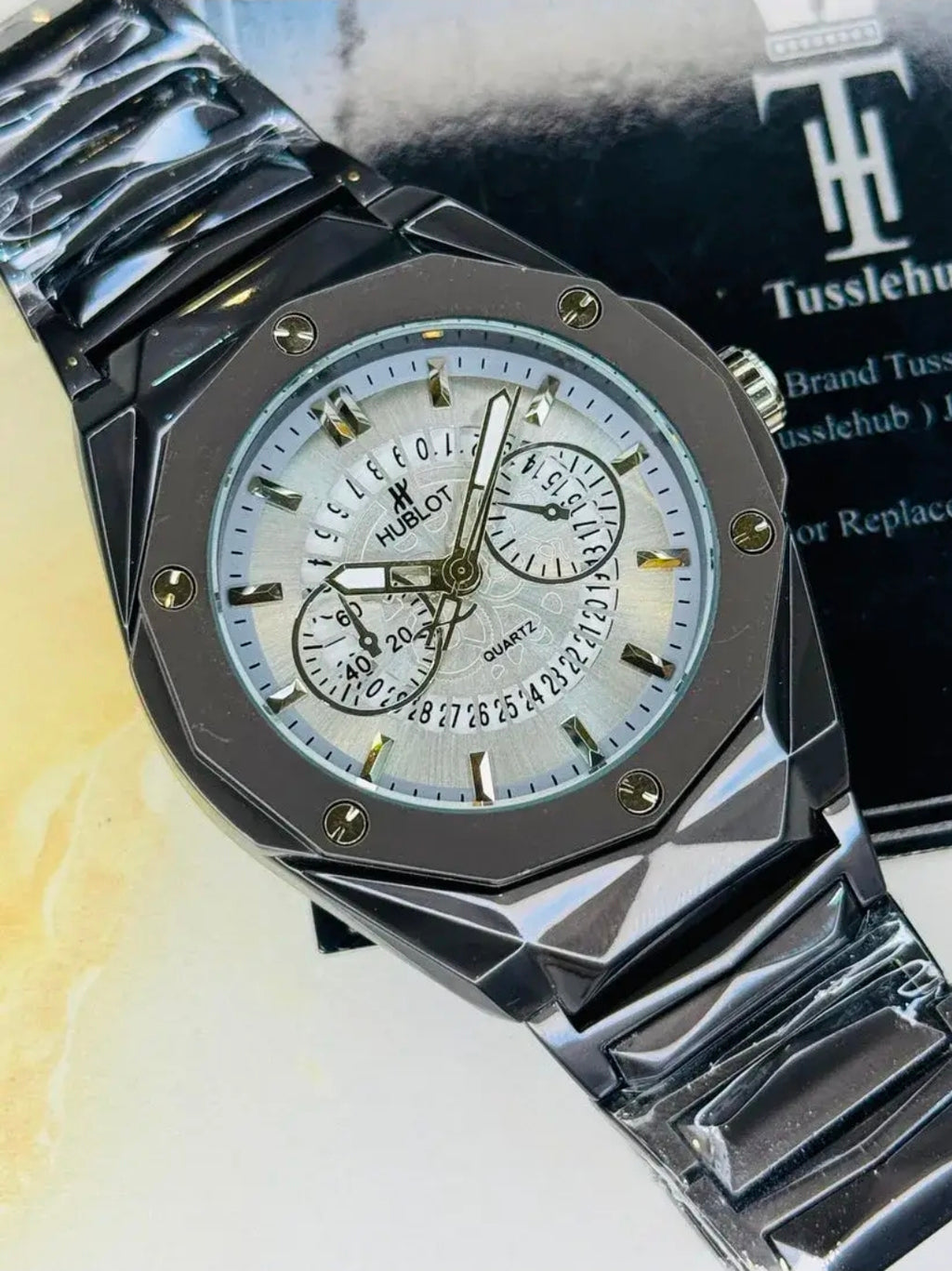 Richard Black Belt Skeleton Watch