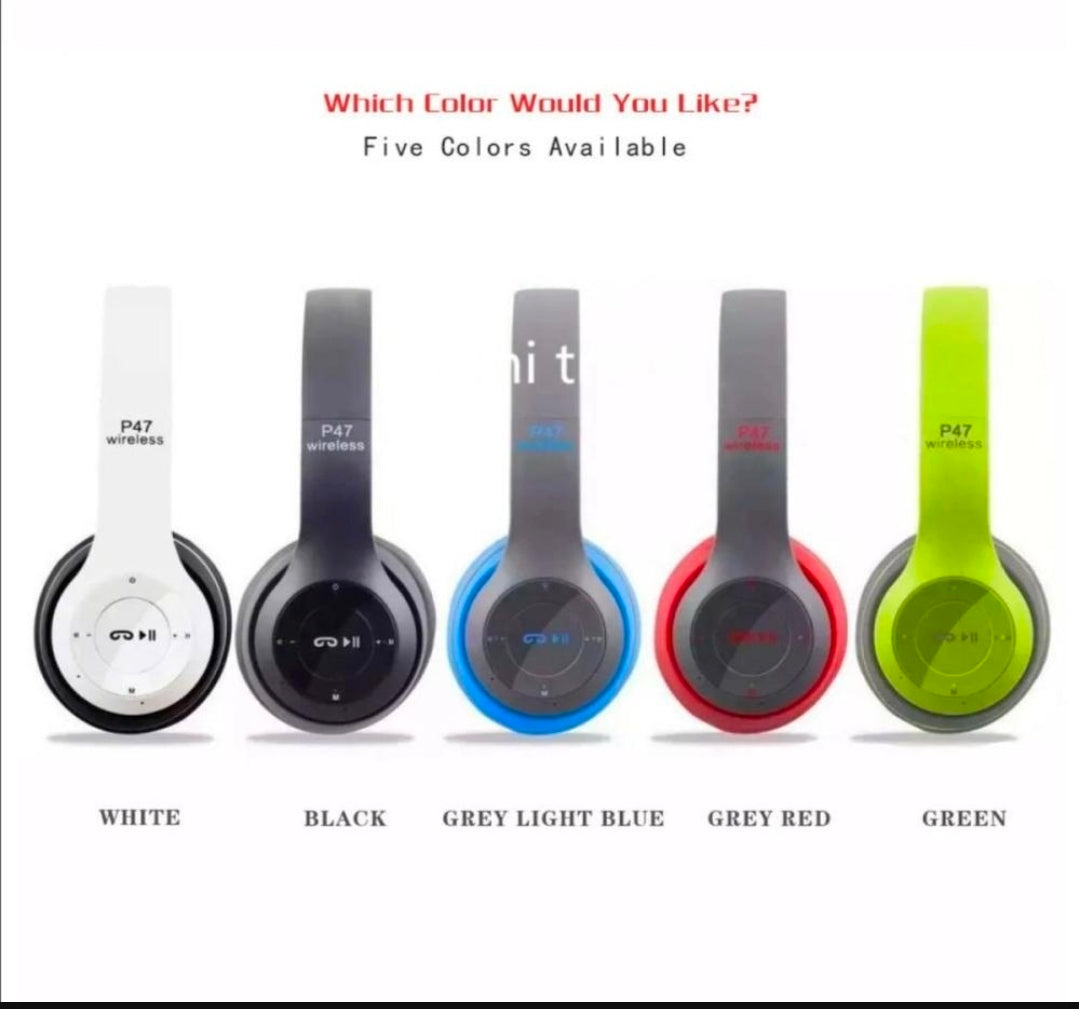 Wireless Stereo Headphones Bluetooth 4.2-5.0 Black White Green Blue Red