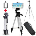 Portable Tripod Stand with Mic & Light Black