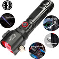 Rechargeable LED Torch with Safety Hammer & Zoom