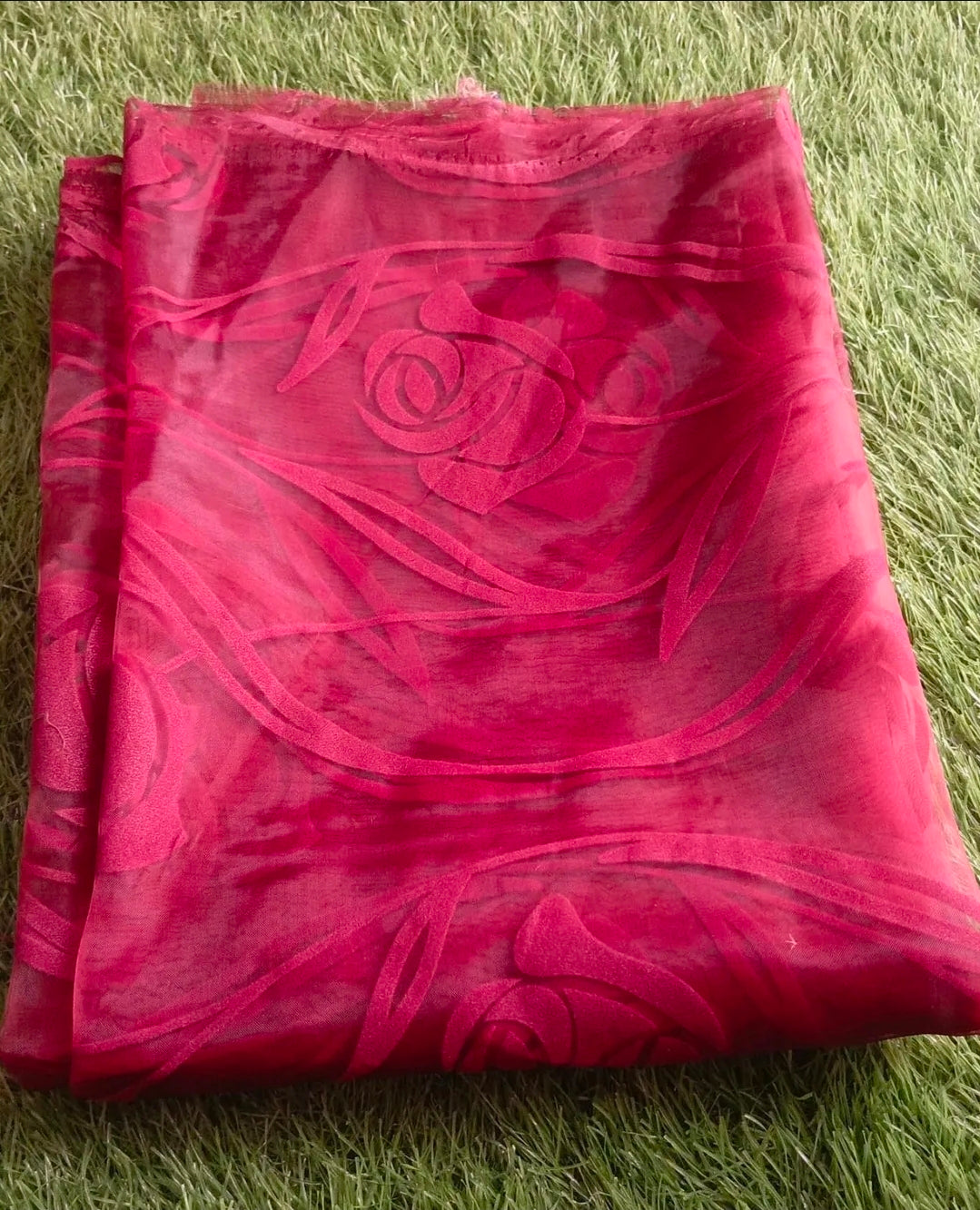 1 Pc Women's Unstitched 3-D Block Printed Shirt