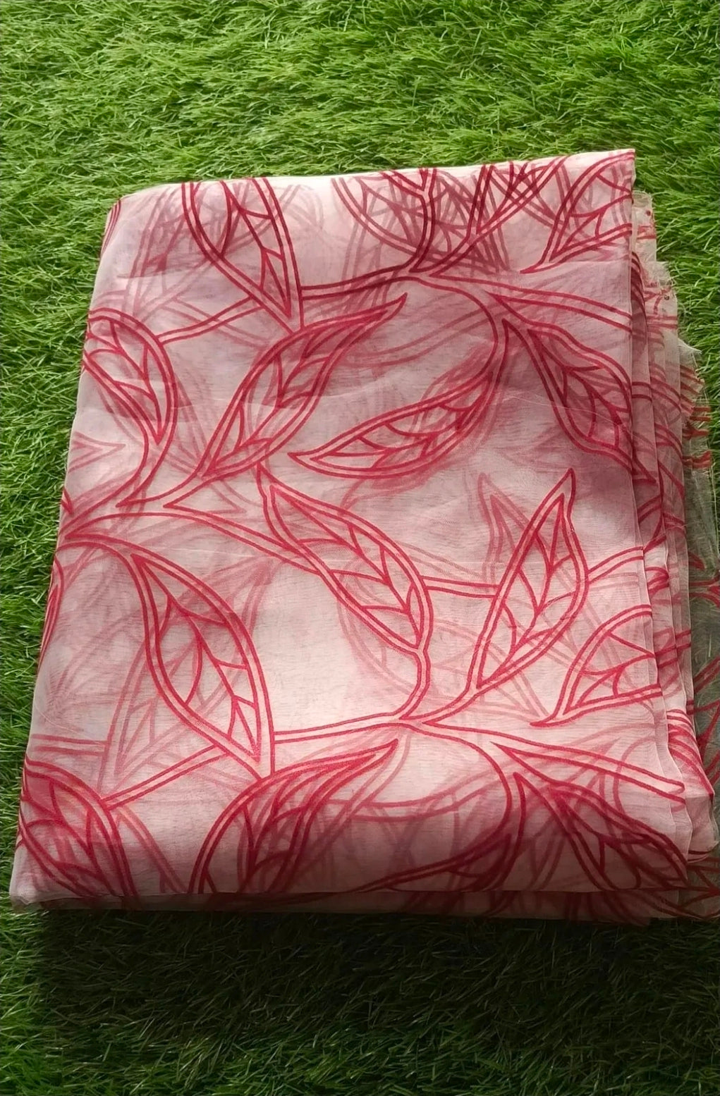 Pink Floral After Wash Soft Arganza Net Gown