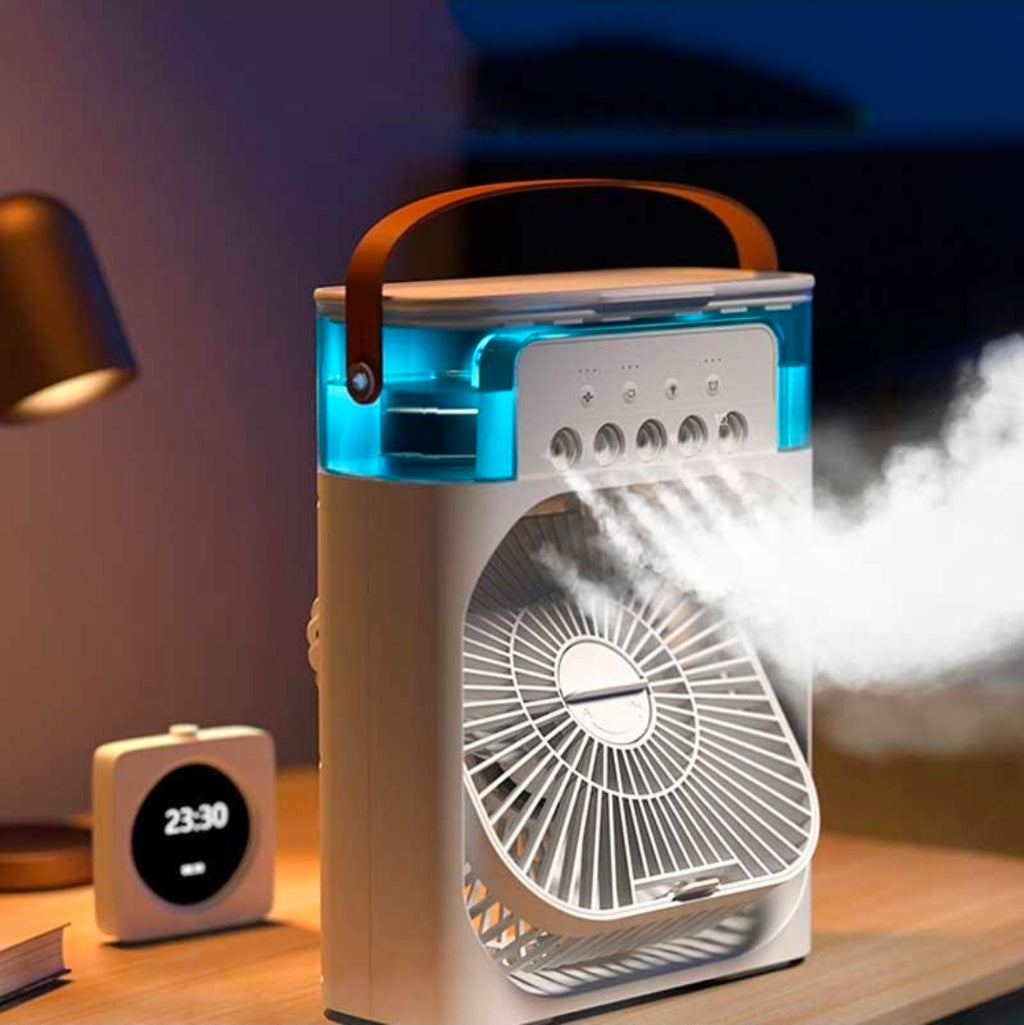 Mini Air Cooler USB Rechargeable White Portable