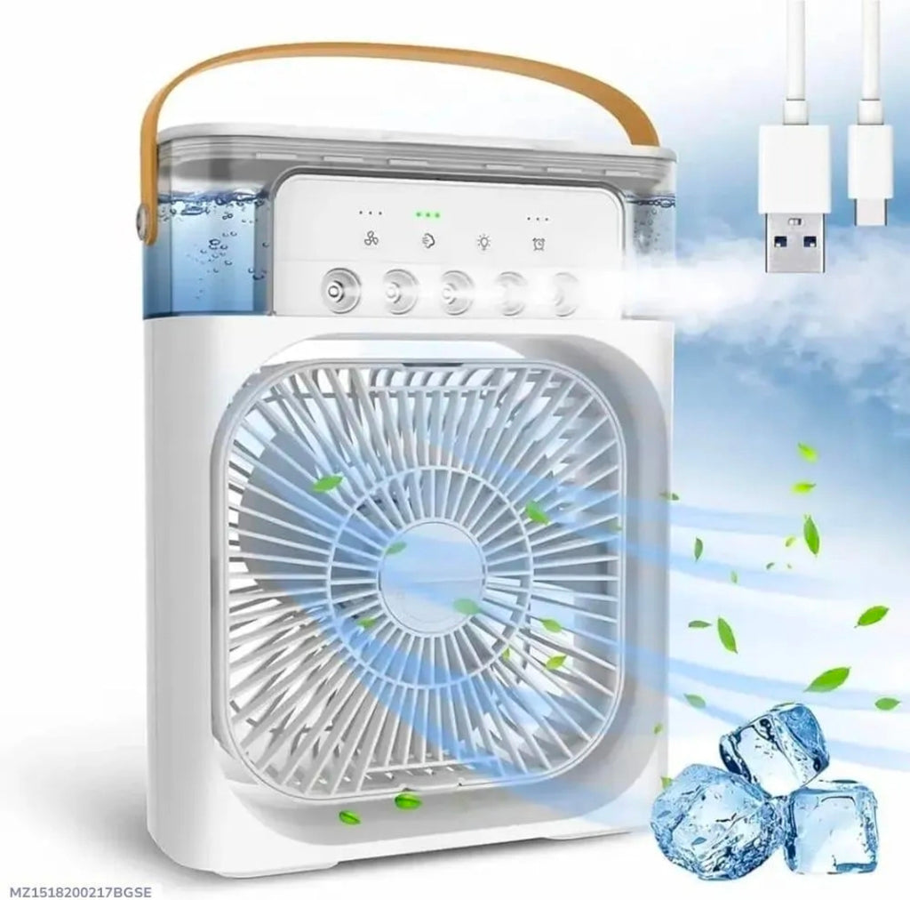 Mini Air Cooler USB Rechargeable White Portable