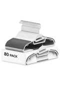 Belofay 80 Pack White Plastic Coat Hangers Non Slip Heavy Duty Adult Clothes
