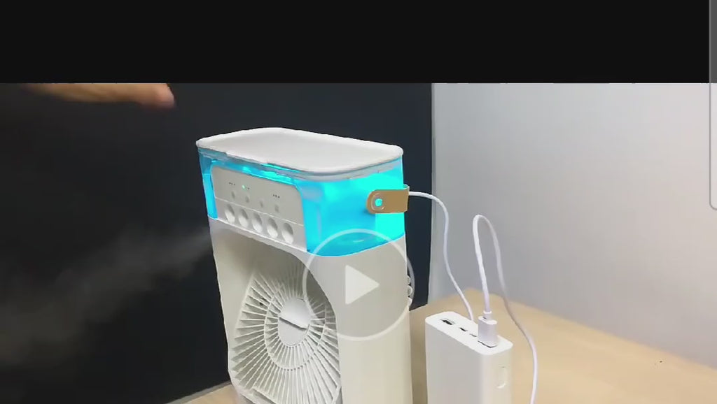 Mini Air Cooler USB Rechargeable White Portable