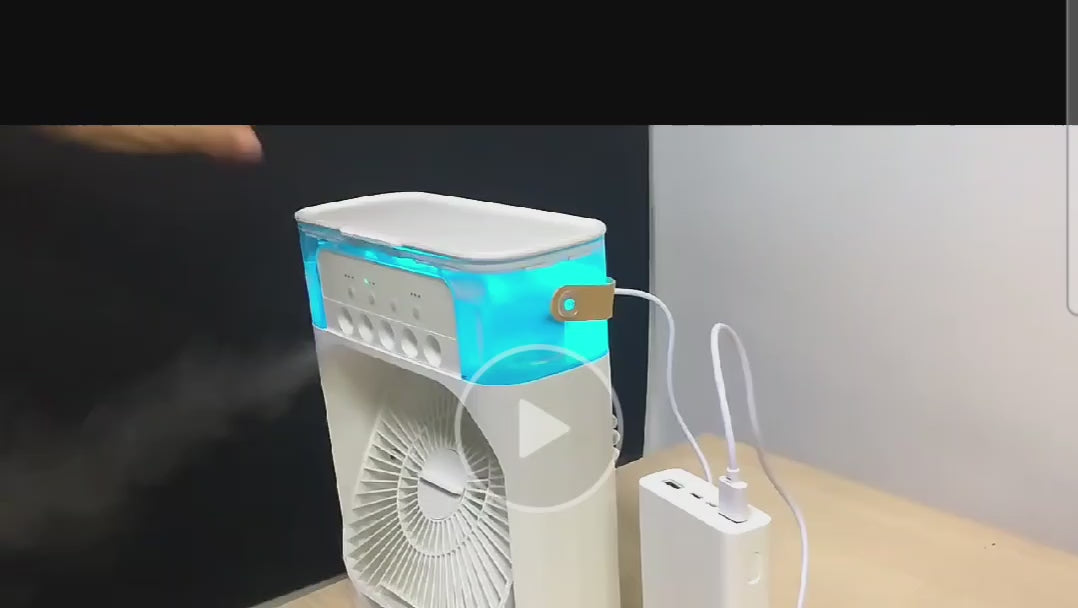 Mini Air Cooler USB Rechargeable White Portable